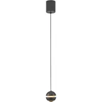 Schöner Wohnen LED-hengelampe Lini, svart, 1 lyskilde, 3.000K