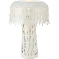 Markslöjd Bordlampe Verbera, hvit, høyde 38 cm, metall