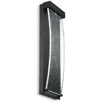 Quintiesse utendørs LED-vegglampe KABO, svart, høyde 36 cm, metall, IP44