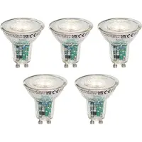 LUEDD Sett med 5 smarte GU10 50mm LED-pærer klare 4,7W 345 lm 2200-4000K
