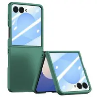 Mtp Products Samsung Galaxy Z Flip7 Plast-deksel med Ytre Beskyttelsesglass - mørkegrønn