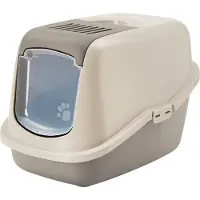 Savic Kattetoalett Nestor Happy Planet - varm grå / granitt mocca