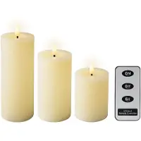 Lumineo 72698 Wax Candle Dekorativt Lys 3 Enheter