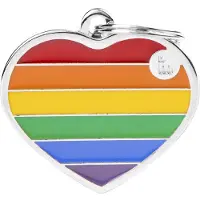 My Family Rainbow Big Heart Kjæledyrmerke