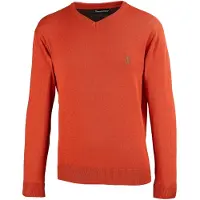 Deerhunter Harrington V-hals genser Herre Oak Rust Melange XL