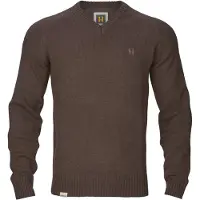 Härkila Vincent Merino V-Neck-genser Herre Demitasse brown L