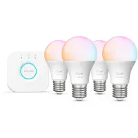 Philips Hue White & Color Ambiance Essential Starter Kit: 4 E27-smartlyspærer (806 Lm)