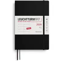 Adlibris Weekly Planner 2026 A5 Soft Black Leuchtturm1917