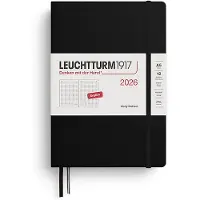 Adlibris Daily Planner 2026 A5 Dotted Black Leuchtturm1917