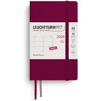 Adlibris Weekly Planner 2026 A6 Soft Port Red Leuchtturm1917
