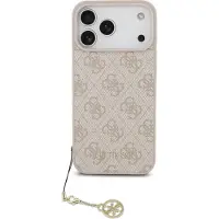 GUESS iPhone 17 Pro Max 4G Charm Hybrid-deksel - MagSafe-kompatibel - Rosa