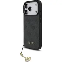 GUESS iPhone 17 Pro 4G Charm Hybrid-deksel - MagSafe-kompatibel - Grå