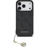 GUESS iPhone 17 Pro 4G Charm Hybrid-deksel - MagSafe-kompatibel - Grå