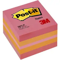 Post-It 2051-P, firkant, Oransje, Rosa, Gult, Papir, 51 mm, 51 mm, 400 ark