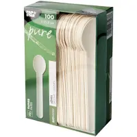 Papstar 88067, Engangsskje (suppeskje), Papir, Hvit, FSC, 15,5 cm, 100 stykker