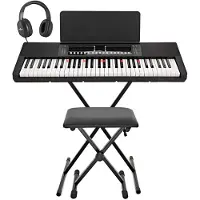 Gear4Music K1+ 61-Toners Keyboard med Tastelys og Bluetooth fra Komplett Pakke