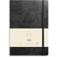 Adlibris Kalenteri 2026 Business Forma Deluxe musta A5 Burde
