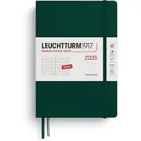 Adlibris Daily Planner 2026 A5 Dotted Forest Green Leuchtturm1917