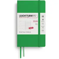 Adlibris Weekly Planner & Notebook 2026 A6 Soft Spring Leaf Leuchtturm1917