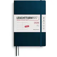 Adlibris Weekly Planner 2026 A5 Soft Deep Sea Leuchtturm1917