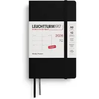 Adlibris Weekly Planner 2026 A6 Soft Black Leuchtturm1917