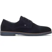 Martinelli for man. 1604-2729X Douglas navy lace-up leather blucher shoes (39), Flat, Laces, Casual