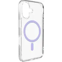 Puro Lite Mag TPU+PC-etui kompatibelt med MagSafe for iPhone 17 - gjennomsiktig med rosa ring