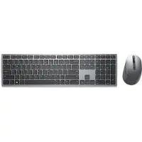 Dell Pro Plus Keyboard and Mouse KM7321W - Tastatur- og mussett - trådløs - 2.4 GHz, Bluetooth 5.0 - QWERTY - Pan Nordic - titangrå - med 3 years NBD Advance Exchange - for Latitude 7320 Detachable