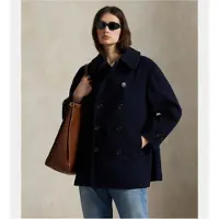 Ralph Lauren for woman. 211966536001 Melton Coat navy (S), Casual, Wool