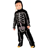 Den Goda Fen Maskeradedrakt Jumpsuit Skeleton 4-5 år