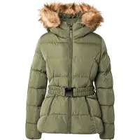 Superdry for woman. W5011928A Fuji Belted Puffer Jacket green (XL), Casual, Polyester