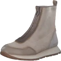 Hispanitas for woman. HI254354 Leather Sneakers Kansas beige (36), Flat, Zip, Casual