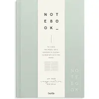 Burde Notebook Textile A5 green lined