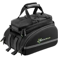 RockBros A6-03BK bicycle bag for trunk 35 l with fold-out pockets - black