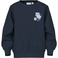 Name it Collegegenser - NmfVenus - Navy Blazer/CAT Garn - - 4 år (104) - Collegegenser