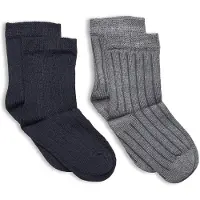 Minymo Sokker - 2-pack - Sleet - - 27/30 - Sokker
