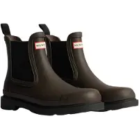 Hunter for man. MFS9016RMA Brown Commando Chelsea boots (42), Flat, None, Casual, PVC