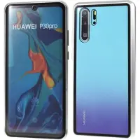 Mtp Products Huawei P30 Pro Magnetic Deksel med Herdet Glass - Sølv