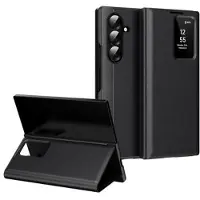 Mtp Products Samsung Galaxy Z Fold7 Smart Clear View Flip-deksel med kortspor - Svart
