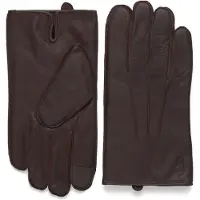 Ralph Lauren for man. 449959451002 Brown leather touchscreen gloves (XL), Casual, Classic