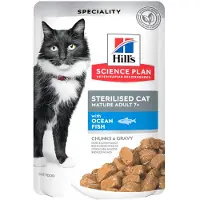 Hill's Pet Nutrition Mature Adult 7+ Havfisk & Kylling - Sterilised Havfisk (12 x 85 g)