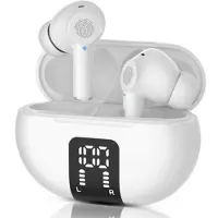 Mtp Products M10 Multiple Languages Translation Earphones Wireless Bluetooth Smart Voice Translator Headset - hvit