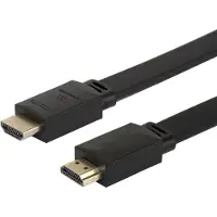 Deltaco HDMI-kabel, 48G, 1M, svart, flat