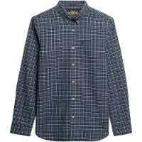 Superdry for man. M4011042A Premium Check Oxford shirt blue (XXL), Casual, Cotton, Long sleeve