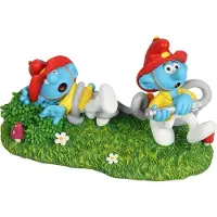 Diverse Papa Smurf And Brainy On The Beach Figur