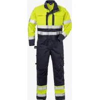Fristads Kjeledress flammehemmende 8084 FLAM, klasse 3 Varselgul/marineblå 3XL