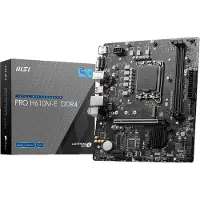 MSI PRO H610M-E DDR4 - Hovedkort - micro ATX - LGA1700-sokkel - H610 Chipset - USB 3.2 Gen 1 - Gigabit LAN - innbygd grafikk (CPU kreves) - HD-lyd (8-kanalers)