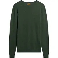 Superdry for man. M6110564A Essential crew neck jumper green (XXL), Casual, Nylon