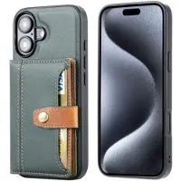Mtp Products iPhone 17 Retro Style Deksel med Lommebok - Grønn