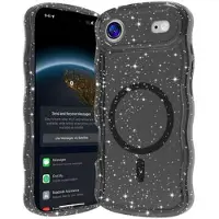 Mtp Products iPhone Air Wave-Edge Laser Glitter MagSafe-deksel - gjennomsiktig svart